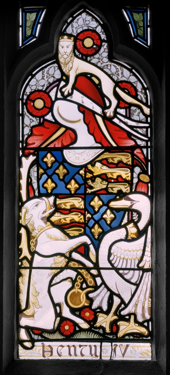 Heraldik af Henrik IV, 1867-71 (farvet glas) af Clement James Heaton