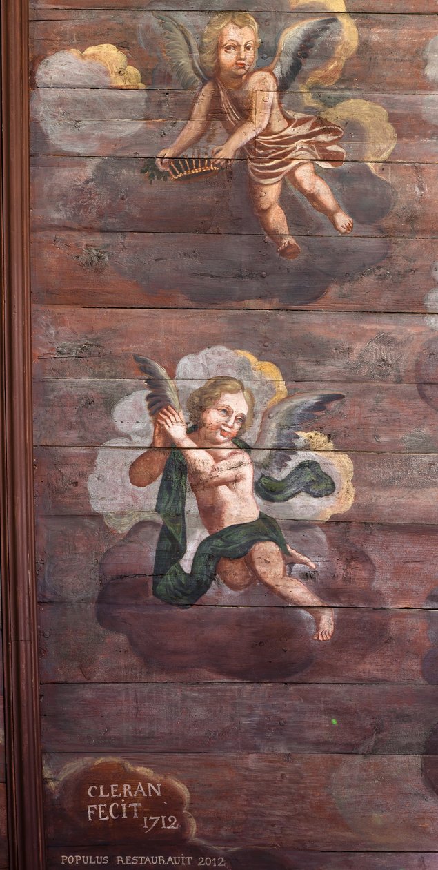 Locquirec (Finistère) / Saint-Jacques kirke, malet hvælvingspanel (foto) af Cleran