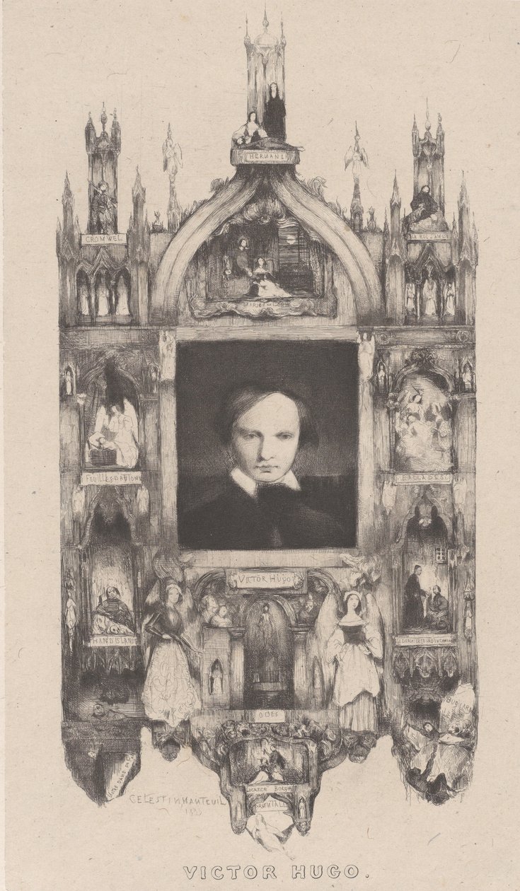 Portræt af Victor Hugo, 1833. af Célestin Nanteuil