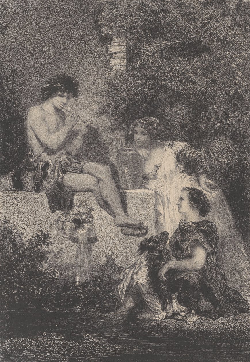 Springvandet, ca. 1830-70. af Célestin Nanteuil