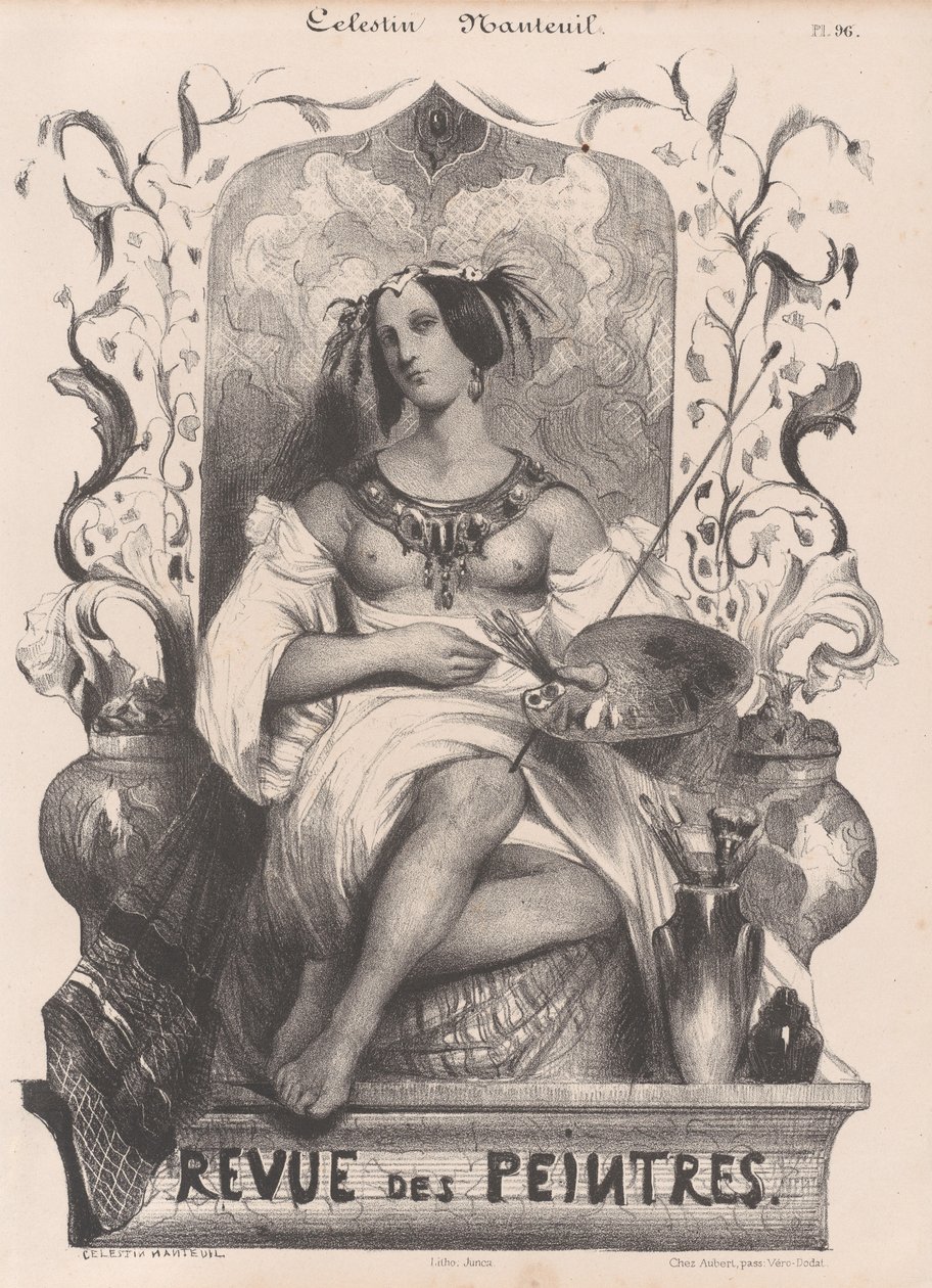 Titelblad til Revue de Peintres, 1835. af Célestin Nanteuil