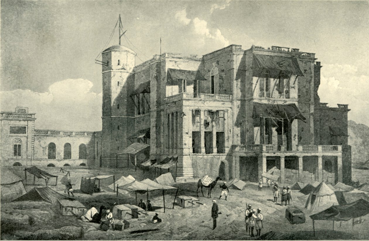 Residency forfra, Lucknow, After the Relief, c1858, 1901. af Clifford Henry Mecham