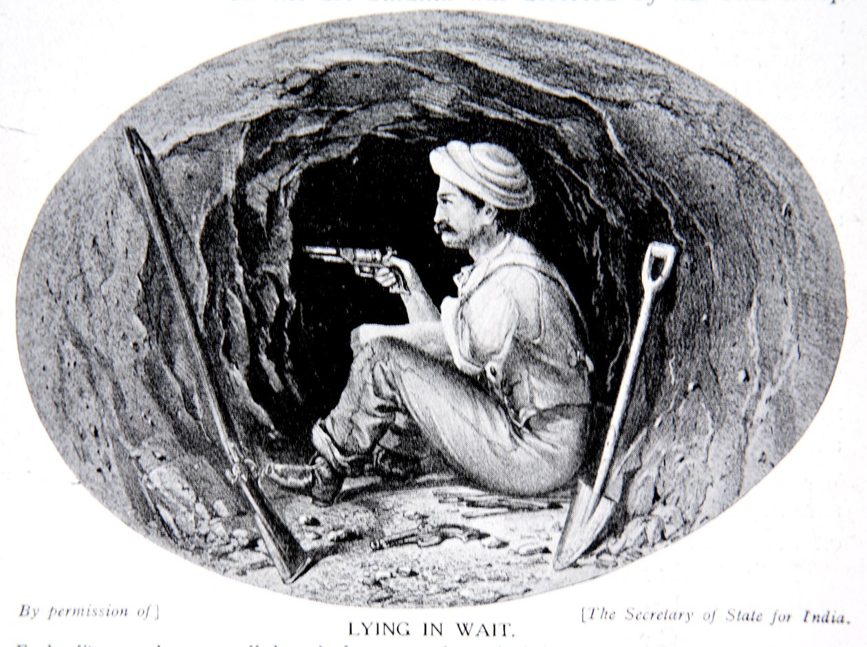 Liggende på lur, illustration fra 