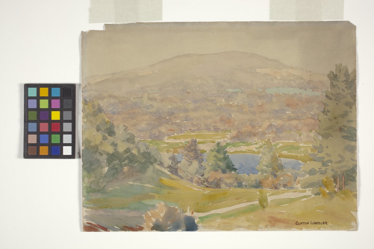 Berkshire Hills (akvarel over blyant på råhvidt papir) af Clifton Wheeler