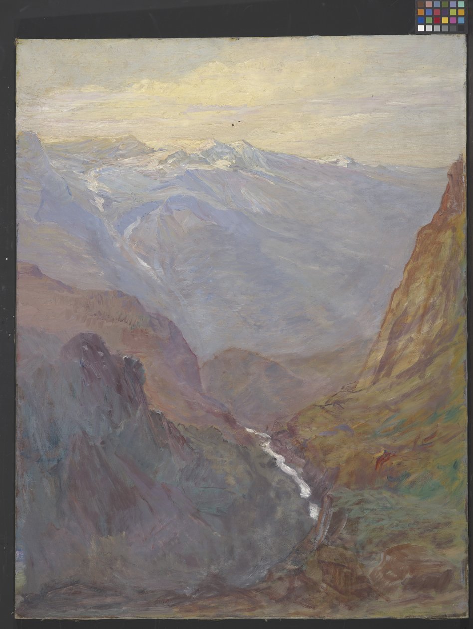 Rocky Mountain Scene (olie på lærred) af Clifton Wheeler