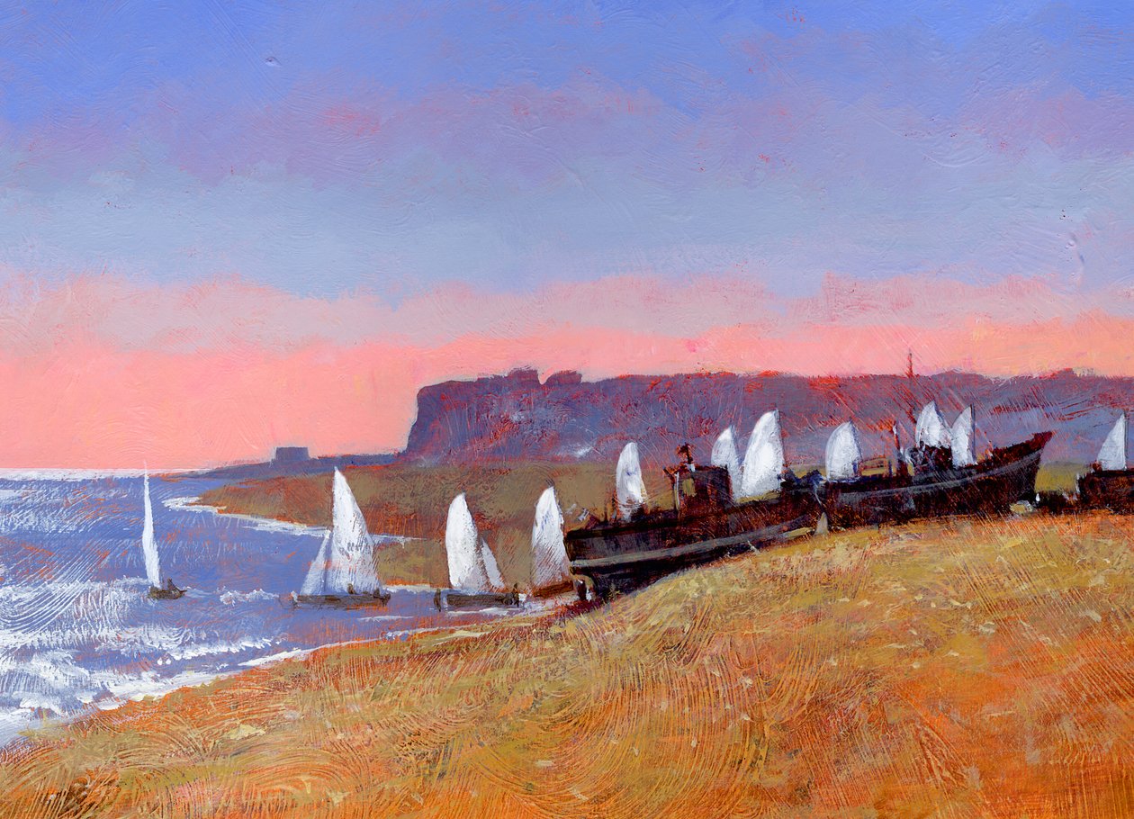Juledagslancering, 2007 (akryl ombord) af Clive Metcalfe