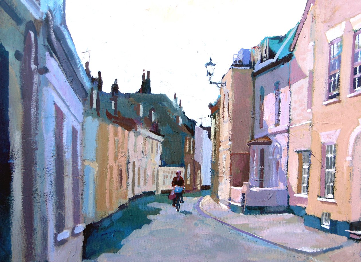 Middle St, Deal, 2007 (akryl ombord) af Clive Metcalfe