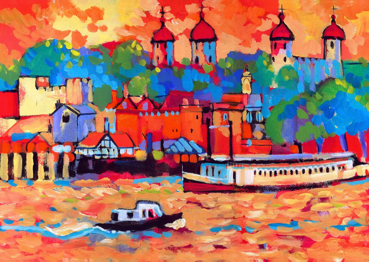 The Tower colour, 2007 (akryl på plade) af Clive Metcalfe
