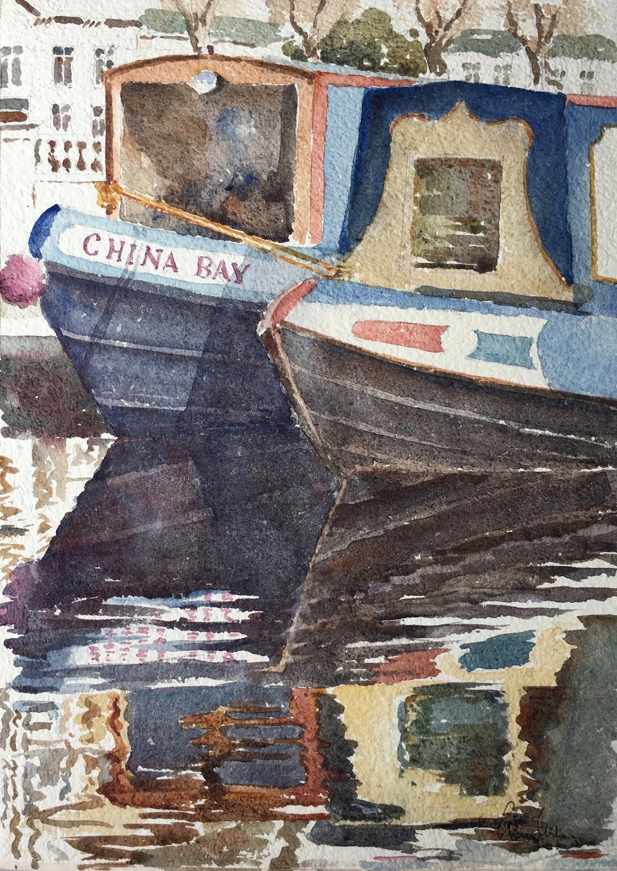 Lille Venedig, tidligt forår, 2017 (akvarel) af Clive Wilson