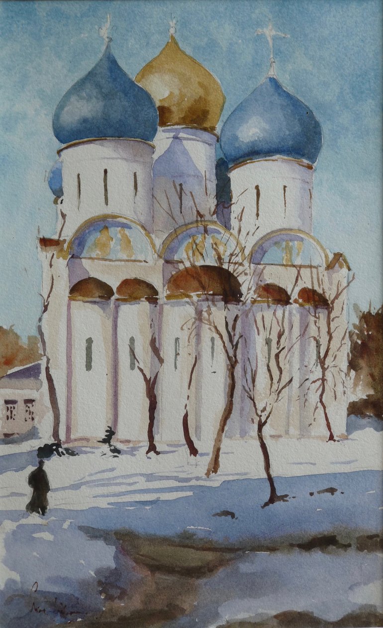 Zagorsk, 2008 (akvarel) af Clive Wilson