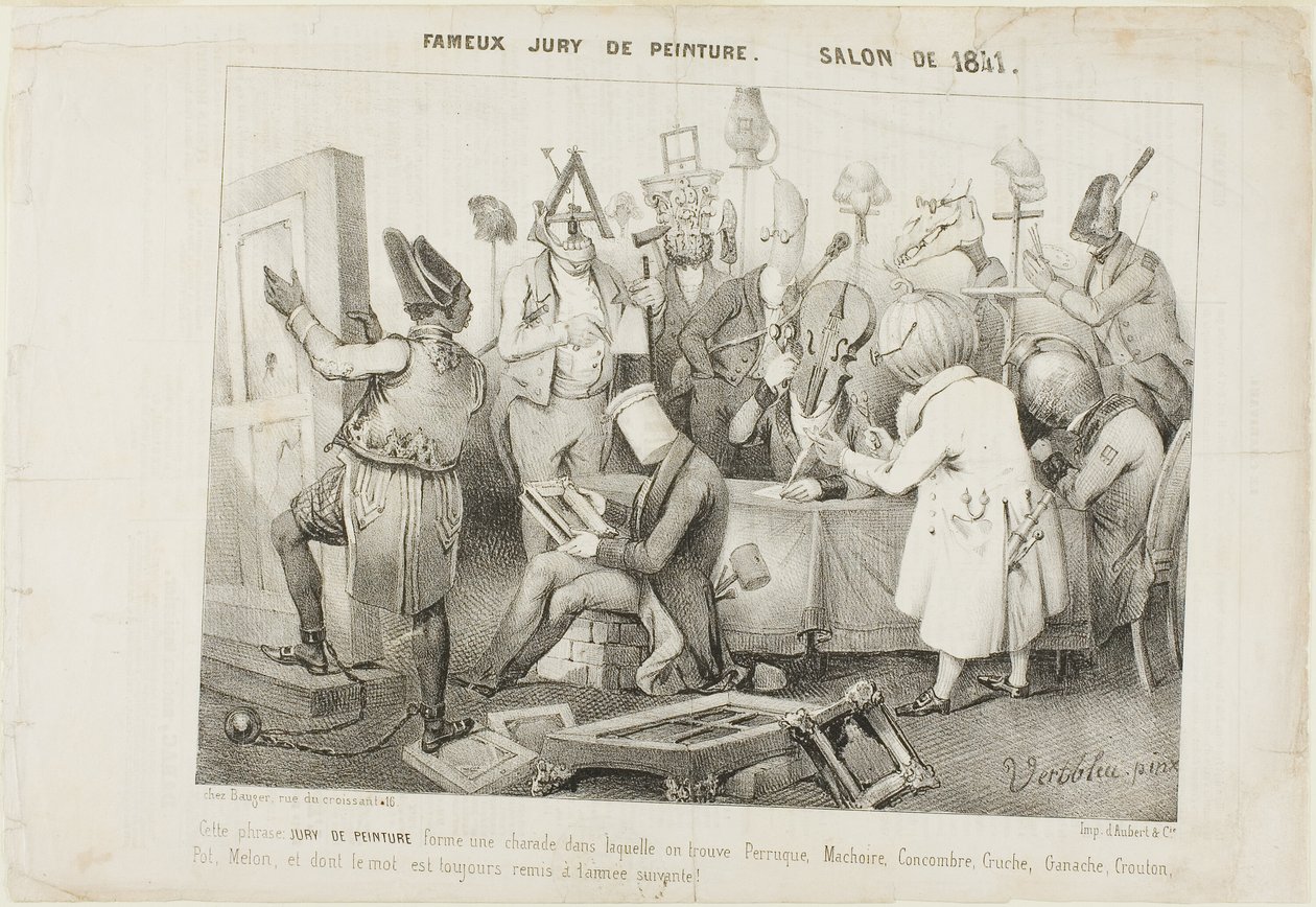 Berømt maleri-jury. Salonen i 1841 af Clément Pruche