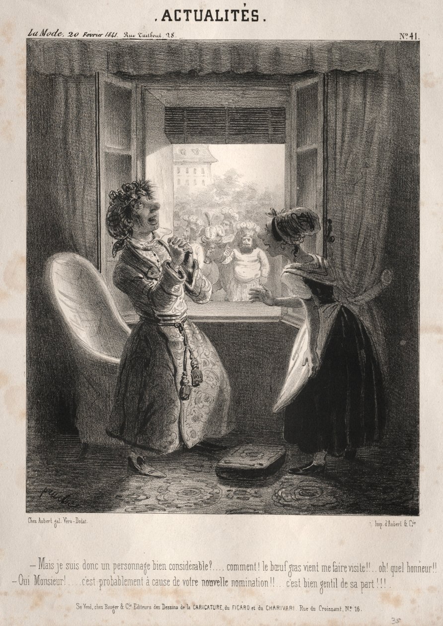 Nyt: ---Men jeg er derfor en meget betydelig karakter, 1841. af Clémente Pruche