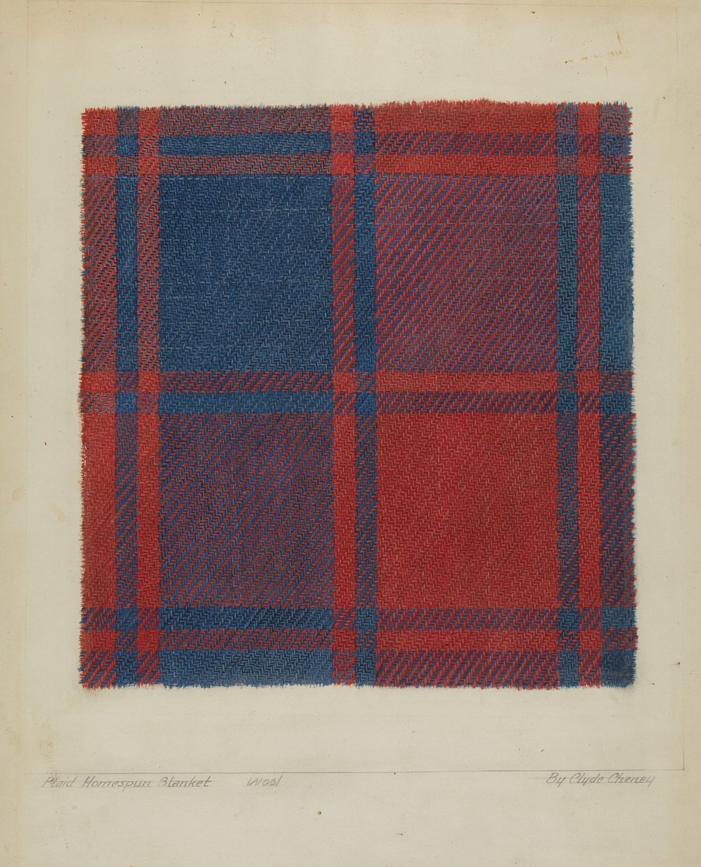 Plaid hjemmespundet betræk af Clyde L. Cheney