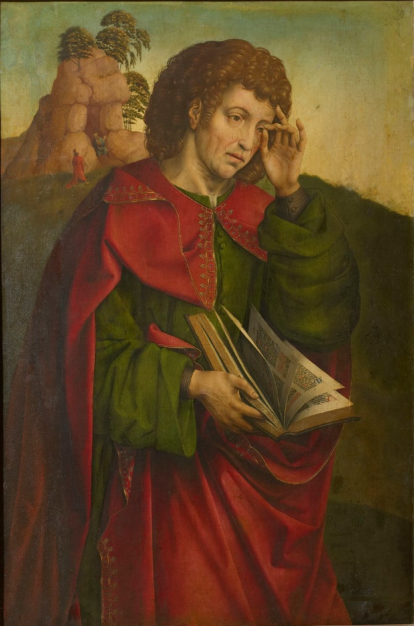 Sankt Johannes evangelisten græder, ca. 1500. af Colijn de Coter