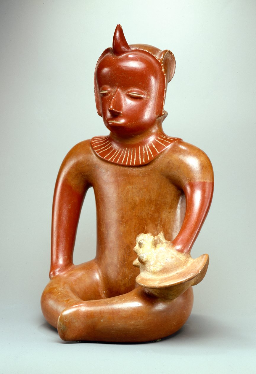 Siddende høvding (lertøj) af Colima Culture