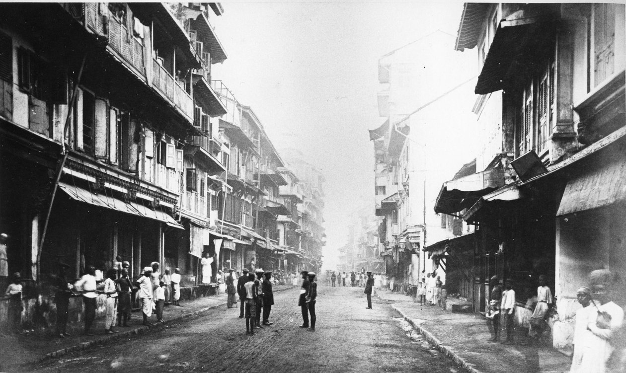 Bora Bazar Street, Mumbai, ca. 1870