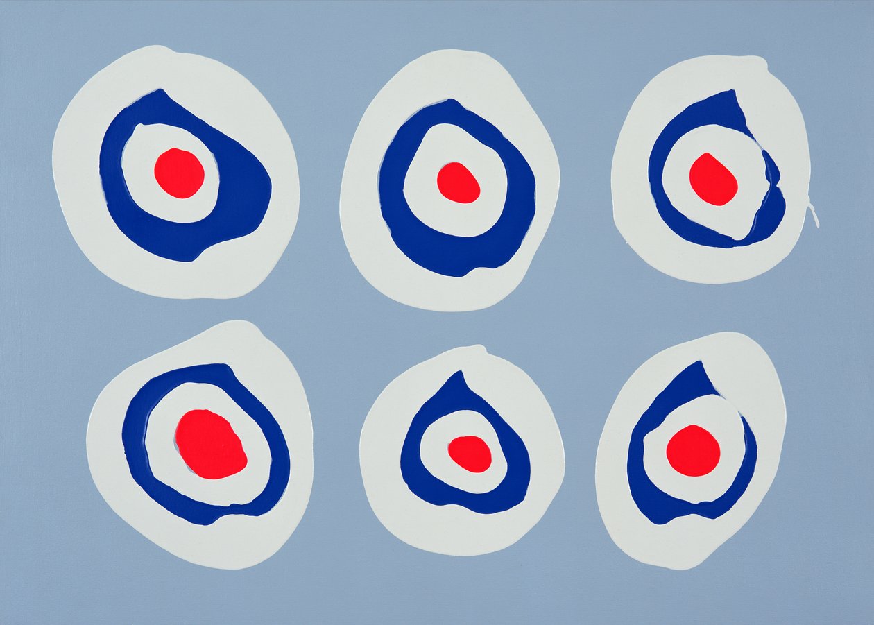 Revolver, 1998 (akryl på lærred) af Colin Booth