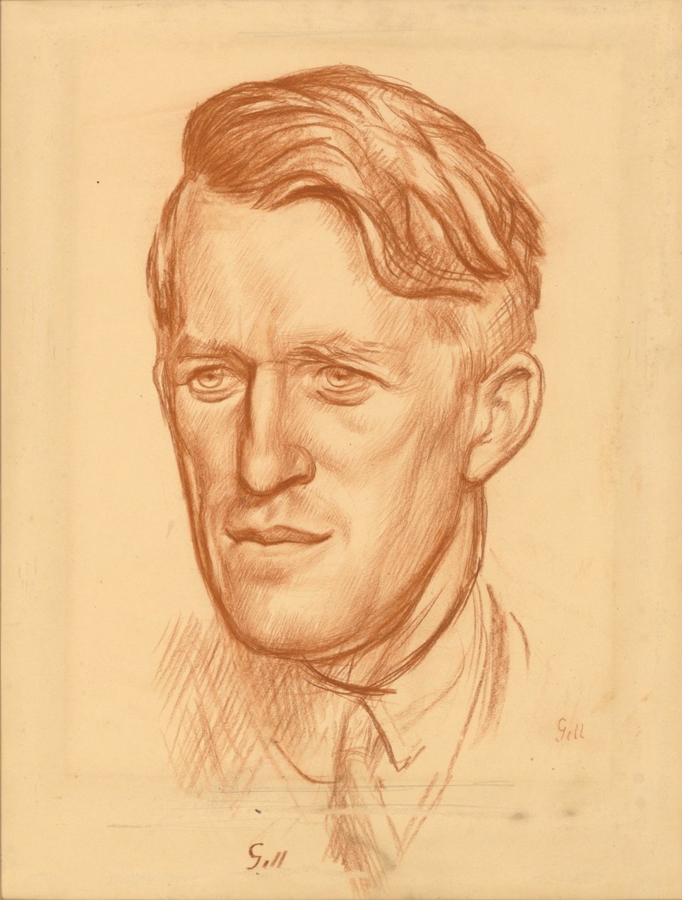 T. E. Lawrence (rødt kridt på papir) af Colin Unwin Gill