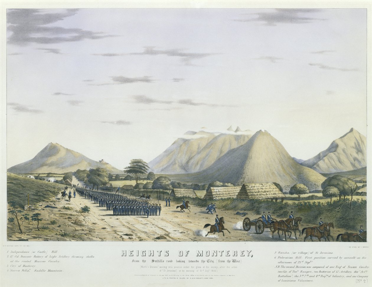 Montereys højder, fra Saltillo-vejen, der ser mod byen, [fra vest] [Worth