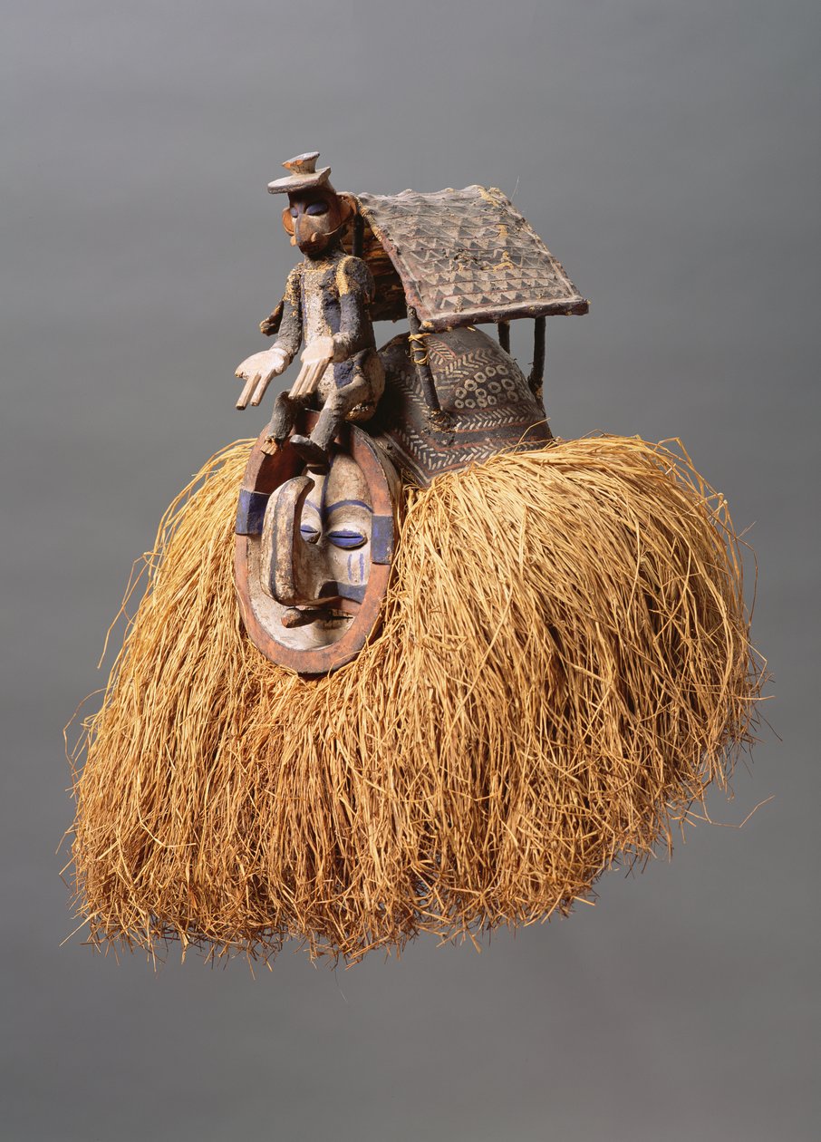 Maske (træ og fibre) (se også 181649) af Congolese