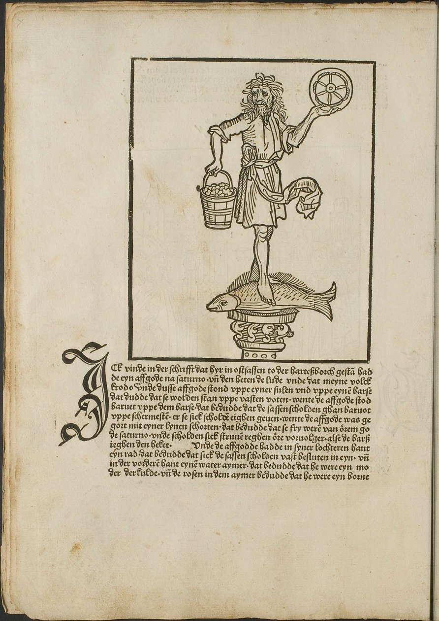 Illustration fra inkunabulum: Cronecken der Sassen (The Chronicles of Saxony) af Conrad Bote