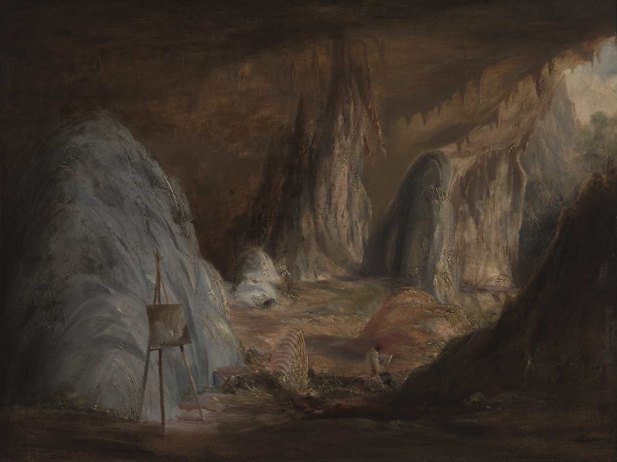 Stalagmitter, Burragalong -hulen af Conrad Martens