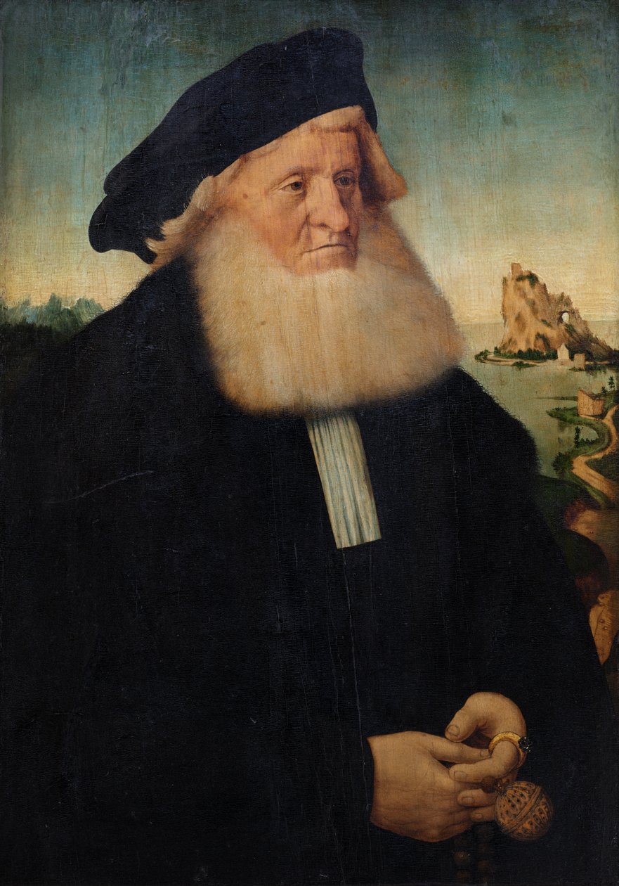 Portræt af en skægget herre af Conrad (attr. to) Faber von Creuznach