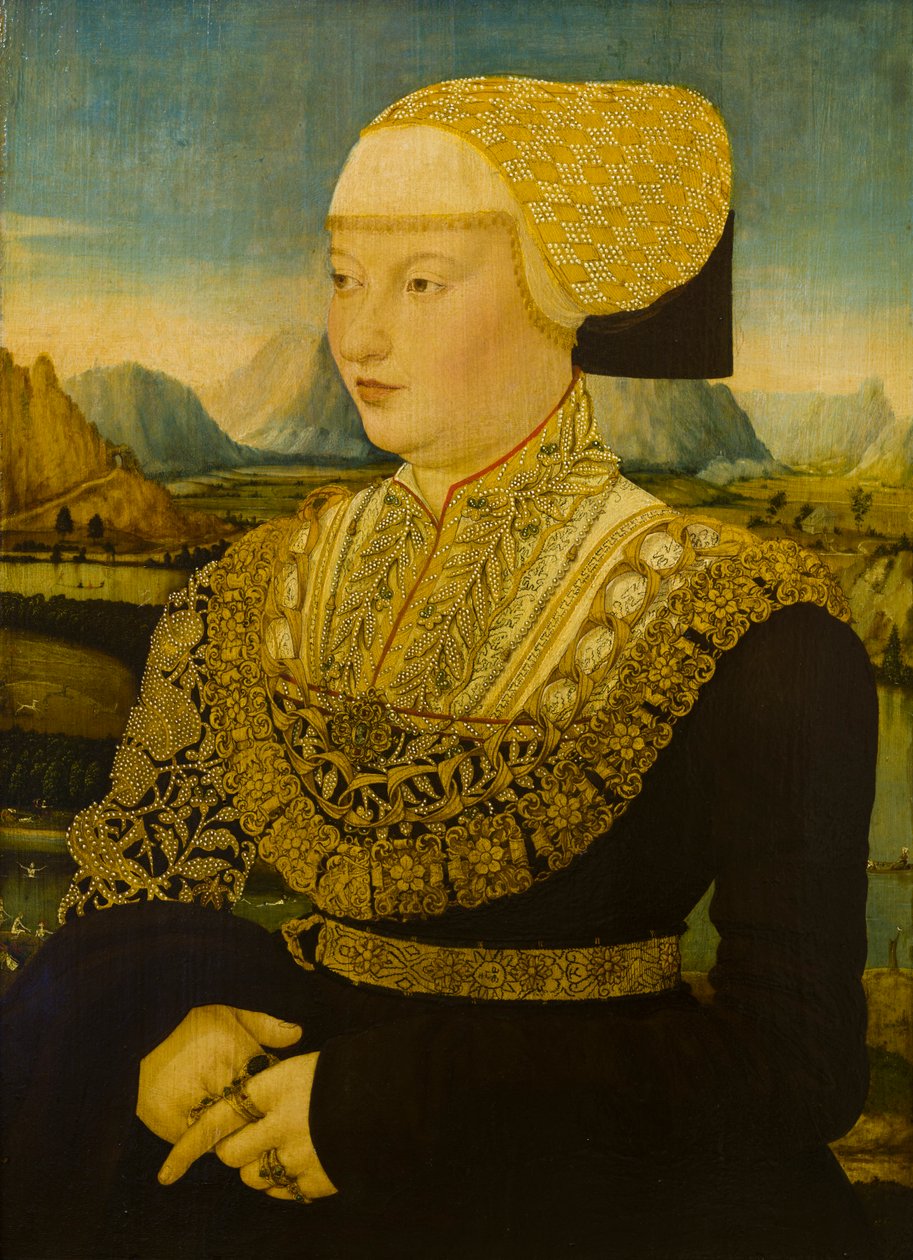 Portræt af en ukendt dame, ca. 1500-53 (olie på panel) af Conrad (attr. to) Faber von Creuznach