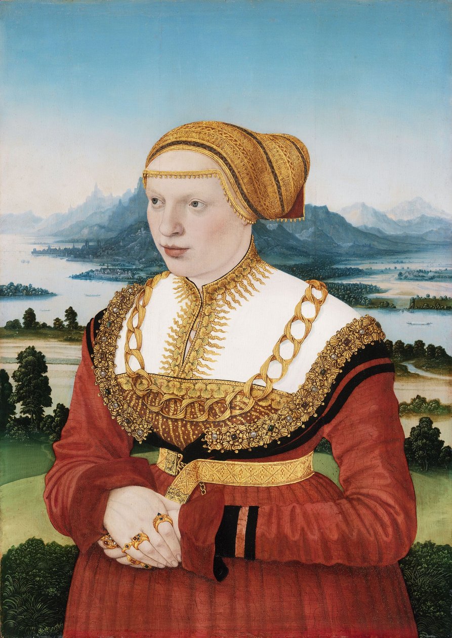 Portræt af Katherina Knoblauch (1513-1542) af Conrad Faber von Kreuznach