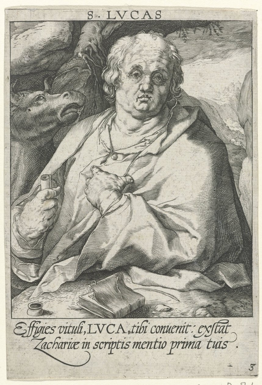 Evangelist Luke De fire evangelister (serietitel) af Conrad Goltz (possibly)