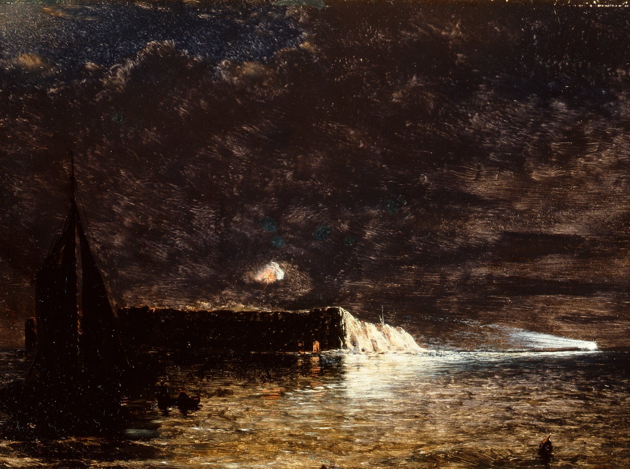 Natligt bombardement, Fort Sumter, 10. december af Conrad Wise Chapman