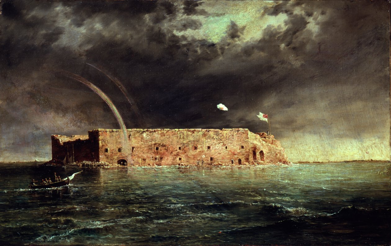 Udsigt over Fort Sumter, South Carolina, 1863 af Conrad Wise Chapman