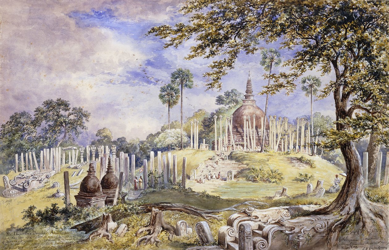 Thuparama Dagoba i Anuradhapura, Sri Lanka, 1873 af Constance Frederica Gordon Cumming