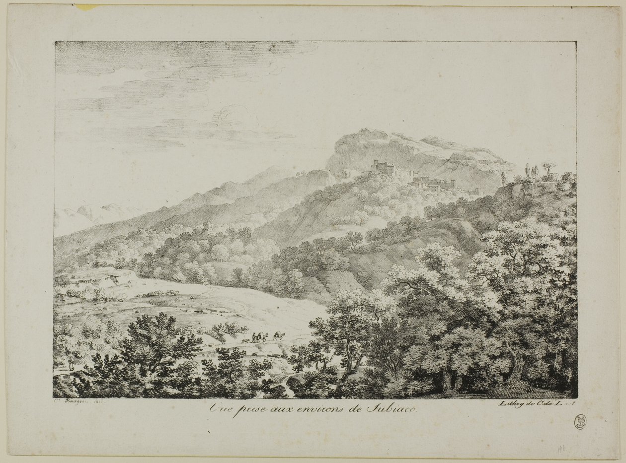 Udsigt taget i regionen Subiaco, fra Views of Italy af Constant Bourgeois