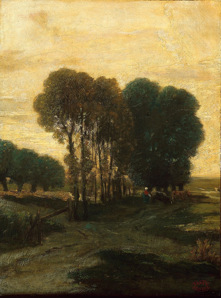 En klump af træer, ca. 1860 af Constant Emile Troyon