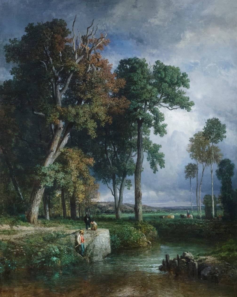 Fiskerne, ca. 1850 (olie på lærred) af Constant Emile Troyon