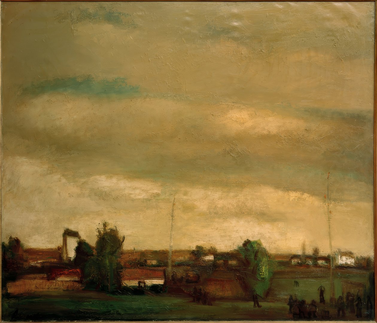 Landsby og bueskydning af Constant Permeke