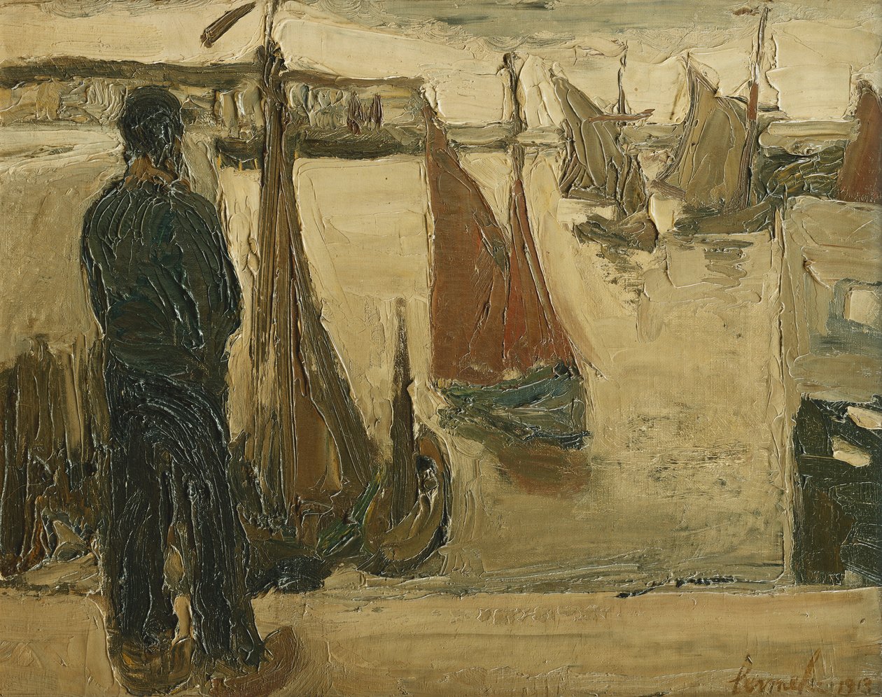 Ostende Havn af Constant Permeke