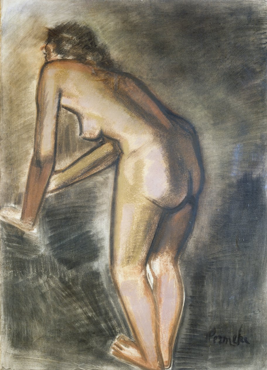 Stående nøgen, af Constant Permeke (1886-1952). Belgien, det 20. århundrede. af Constant Permeke