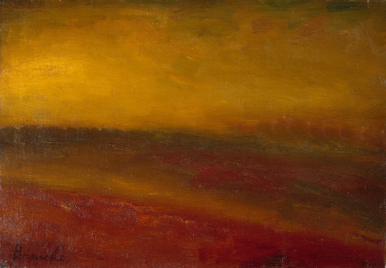 Sunset Landscape (olie på lærred) af Constant Permeke