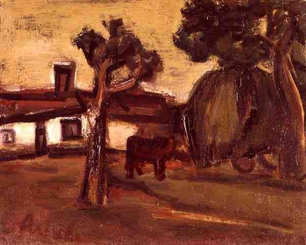 The Farm-Yard (olie på lærred) af Constant Permeke