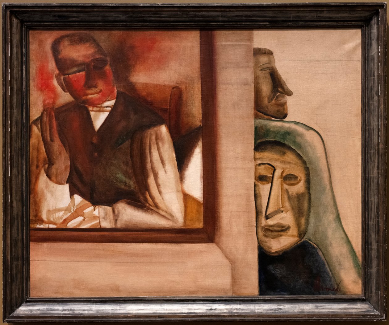 The Smoker, ca. 1927 (olie og terpentin på lærred) af Constant Permeke