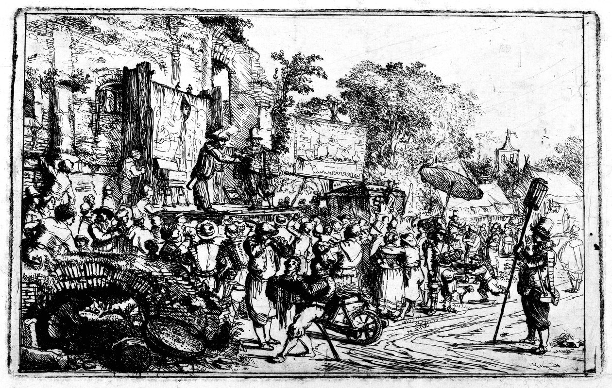 Landsmesse med to charlataner, ca. 1640-80 af Constantin Daniel van Renesse