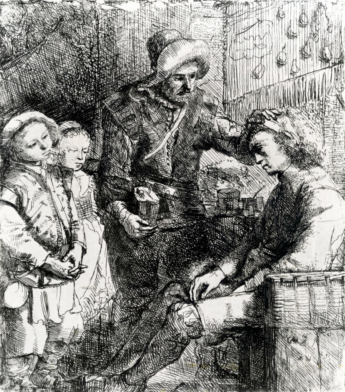 Læge og patient, 1651 af Constantin Daniel van Renesse