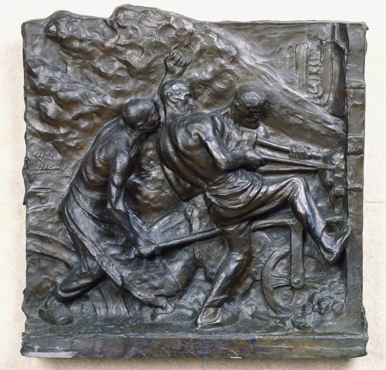 Puddlers, 1893 (bronze) af Constantin Emile Meunier