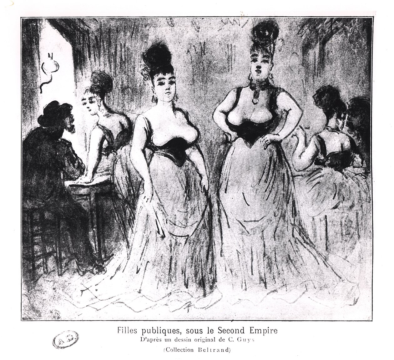Prostituerede, ca. 1850 af Constantin Guys