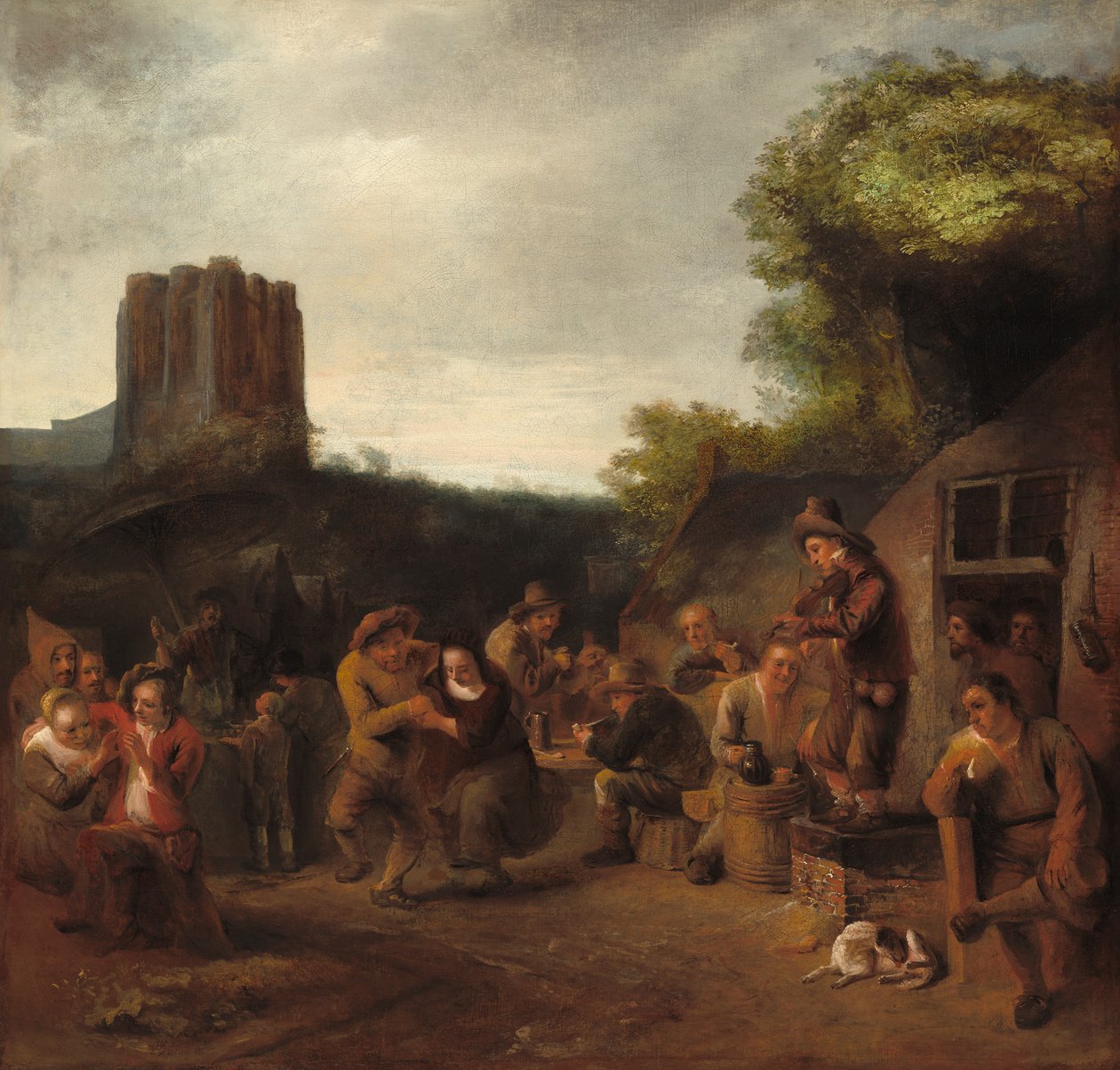 Hyggelighed nær kroen, ca. 1650 af Constantin Daniel van Renesse