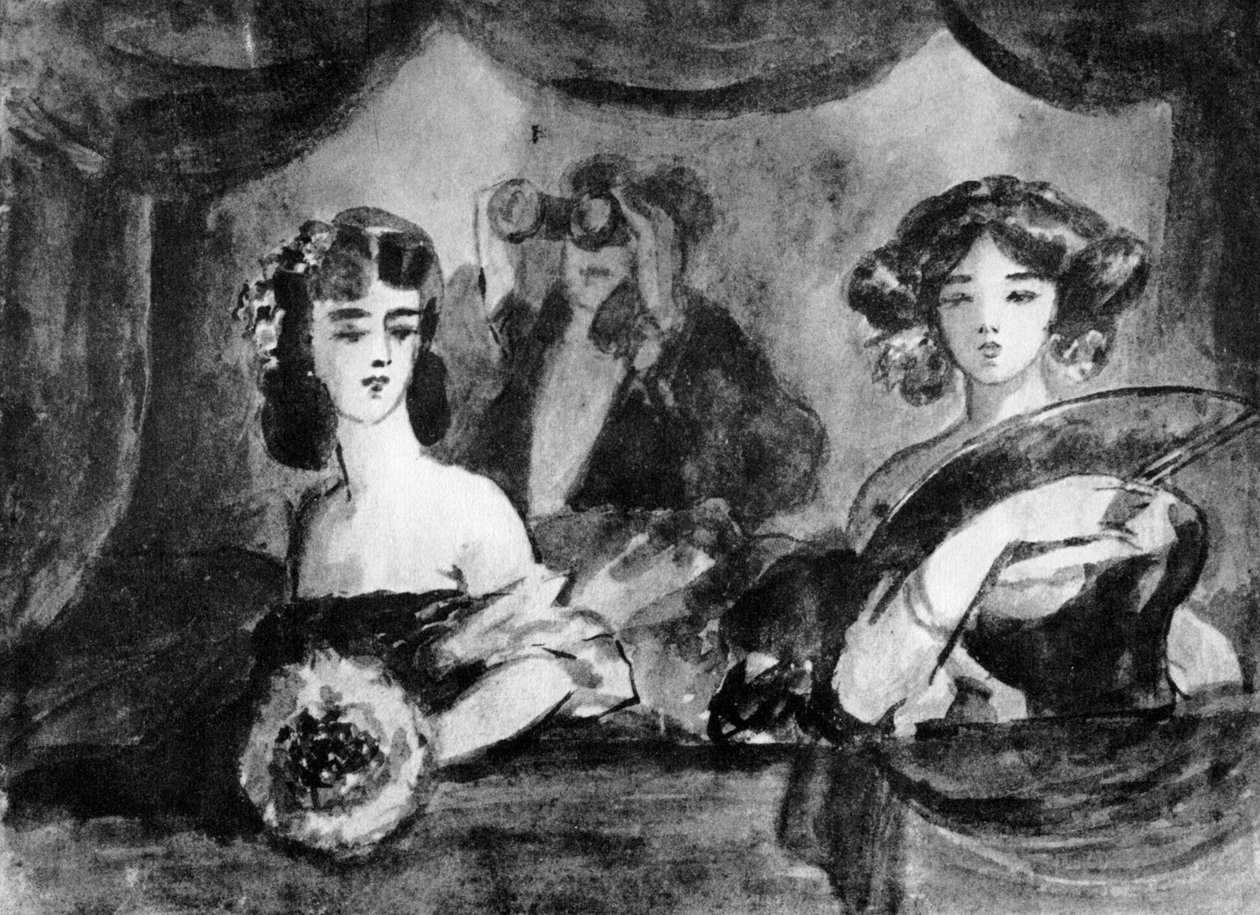 På Teatret, 1800-tallet, 1930 af Constantin Guys