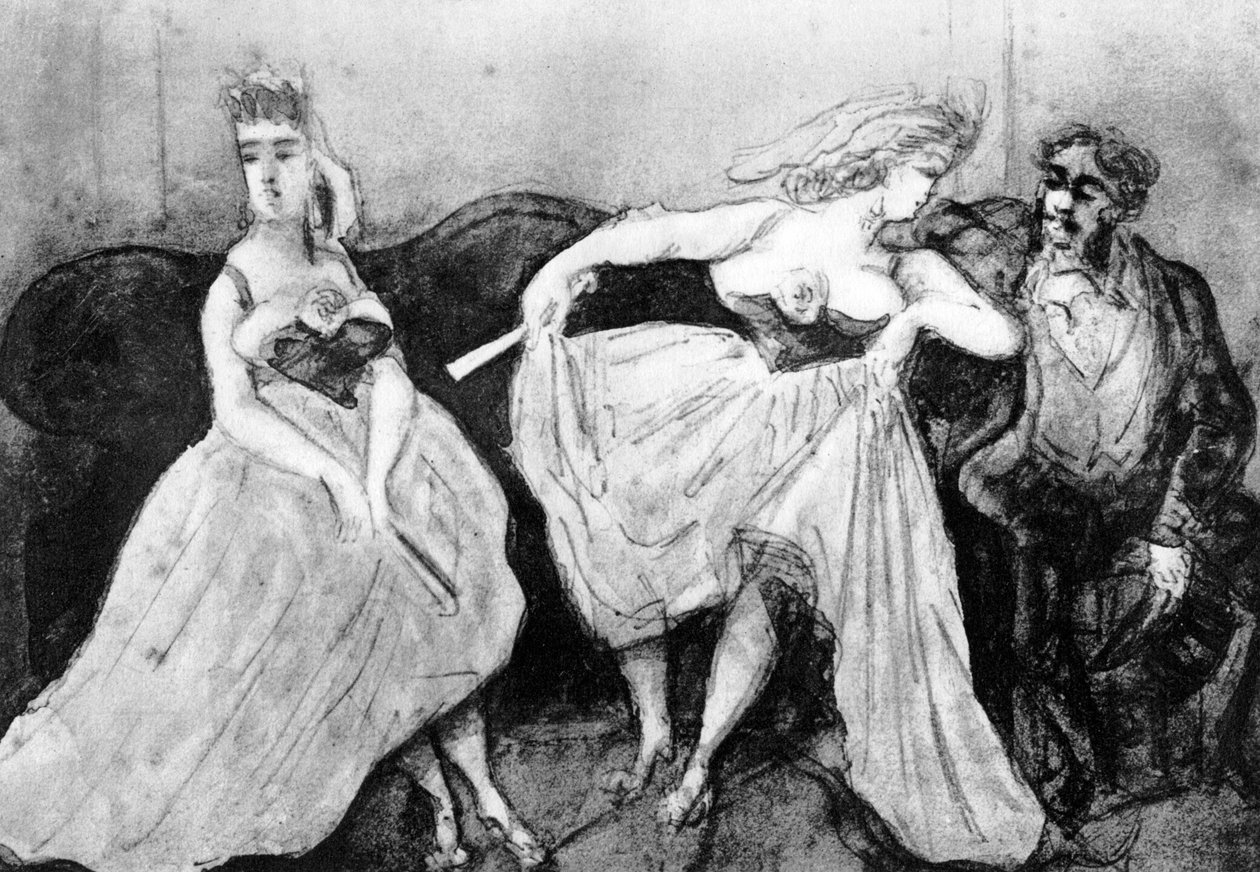Samtale, 1800-tallet, 1930. af Constantin Guys