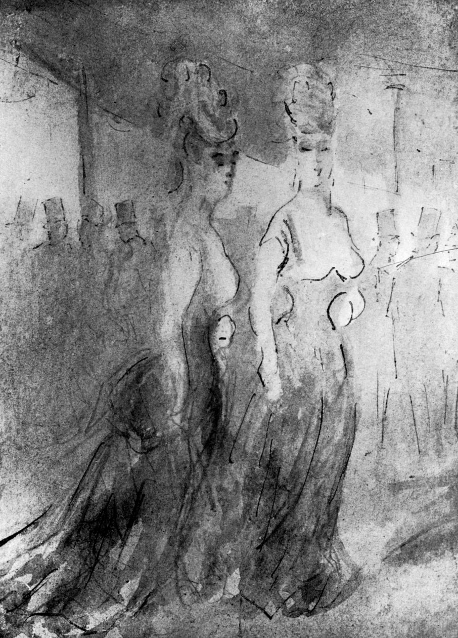Two Elegantes, 1800-tallet, 1930. af Constantin Guys